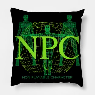 NPC - Retro Y2K Computer Graphic (non playable character) Pillow