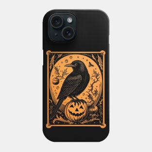 Vintage Retro Halloween Crow Phone Case