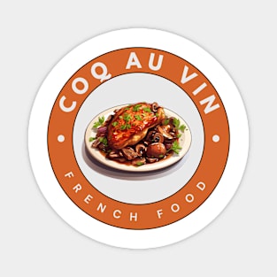 Coq au vin | French cuisine | Traditional Food Magnet