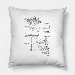 Baseball Base Vintage Patent Hand Drawing Pillow