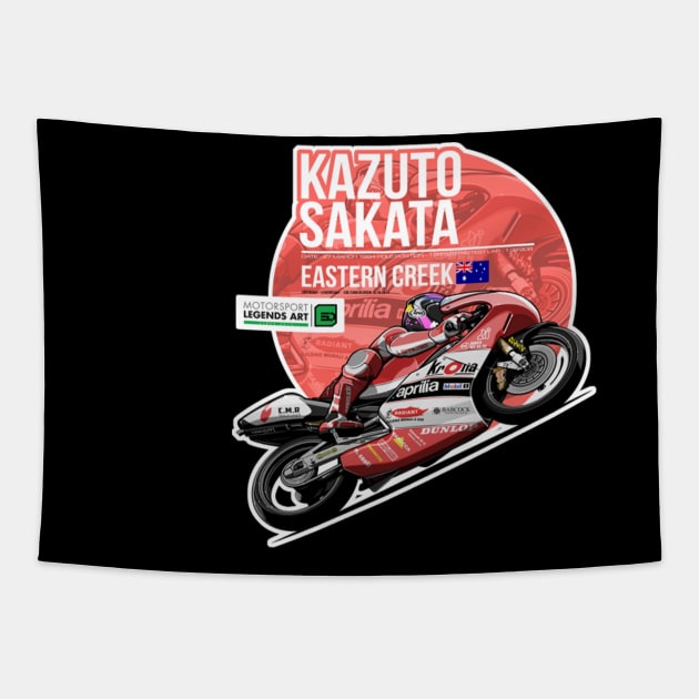 Kazuto Sakata 1994 Eastern Creek Tapestry by lavonneroberson