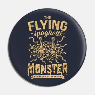 The Flying Spaghetti Monster (dark) Pin