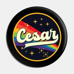 Cesar // Rainbow In Space Vintage Style Pin