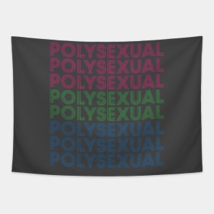 Retro Polysexual Pride Tapestry