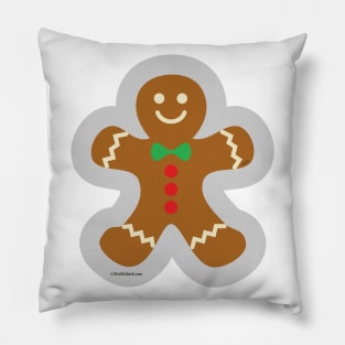 Gingerbread Man Making The Angel In The Snow Pillow