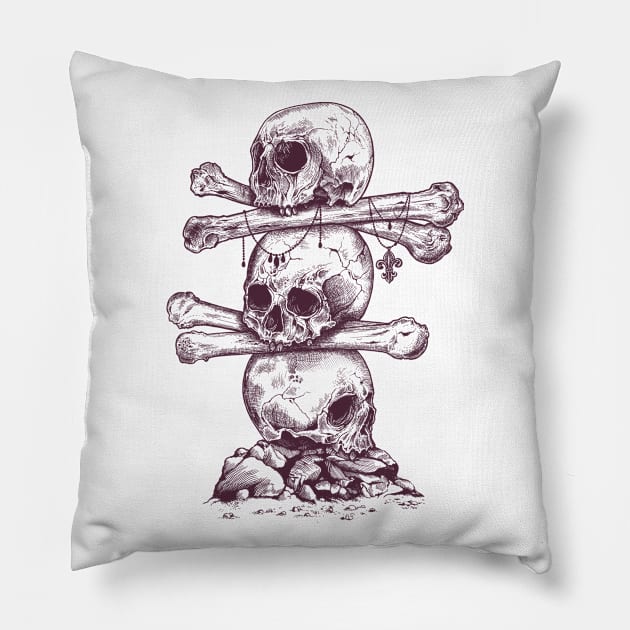 Skull Totem Pillow by rcaldwell