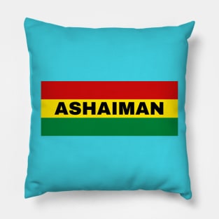 Ashaiman City in Ghana Flag Colors Pillow