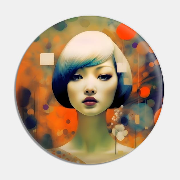 Surreal Girl Pin by n23tees