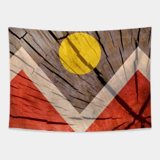 Wood flag of Denver Tapestry