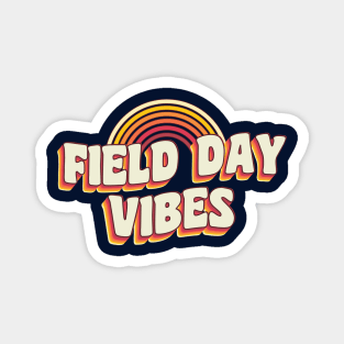 Field Day vibes retro rainbow Kids Teachers Field Day 2022 Magnet