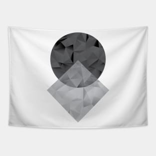 Grey Geometric Shapes Tapestry