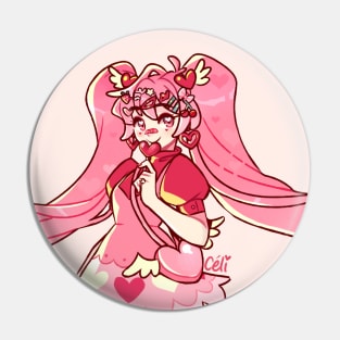 miku (heart shaped aura) Pin