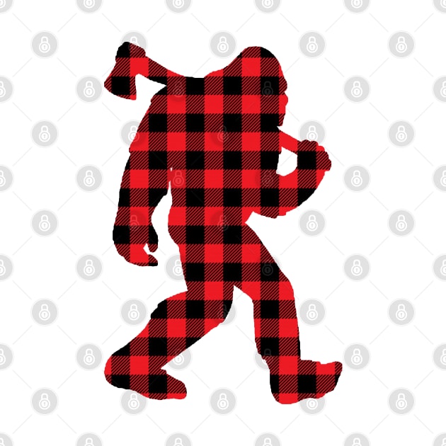 Plaid Bigfoot by  The best hard hat stickers 