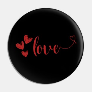 Love Valentine's Day, Love Heart Pin