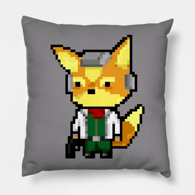 Pixel Starfox Pillow by darktiff_