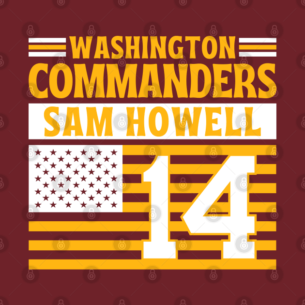 Washington Commanders Howell 14 American Flag Football by Astronaut.co