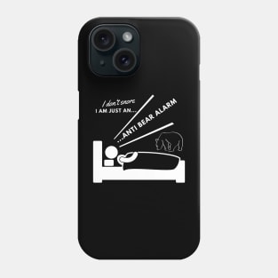 Funny snoring joke - white characters Phone Case