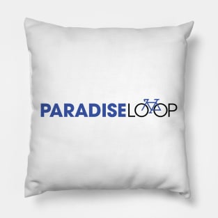 Paradise Loop blue with bike Pillow