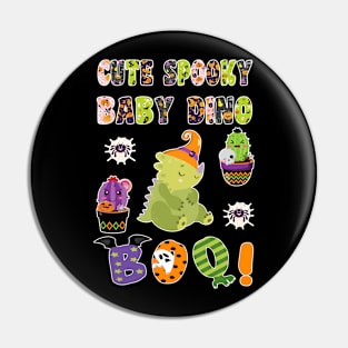 Cute Spooky Baby Dino Halloween Boo No. 3 Pin