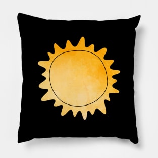 A Playful Bright Yellow Sunshine Pattern Of Positive Energy Pillow