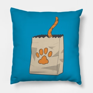 Hand Drawn Cat in the Bag Pillow