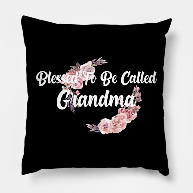 funny Blessed To Be Called Grandma Pillow by Duodesign