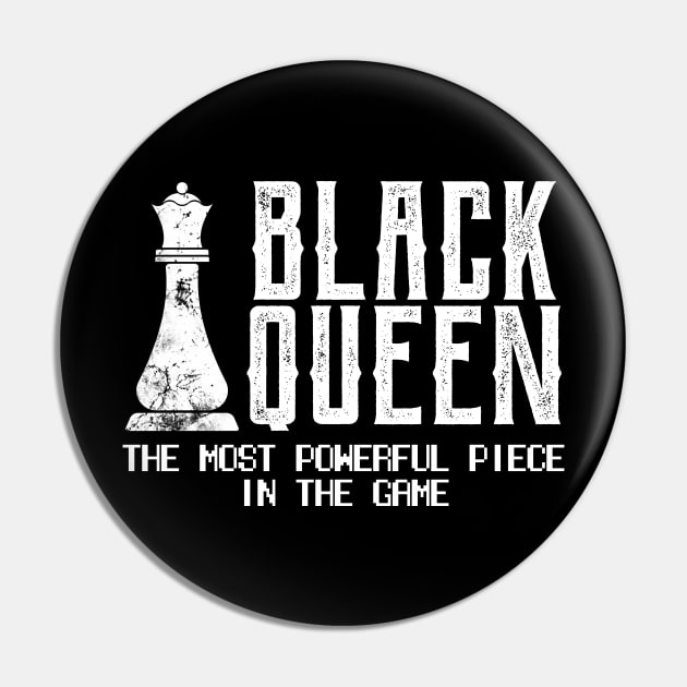 Black Queen Most Powerful Chess African American Gift Pin by threefngrs