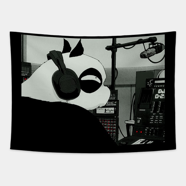 Genma DJ Panda Tapestry by GunDan