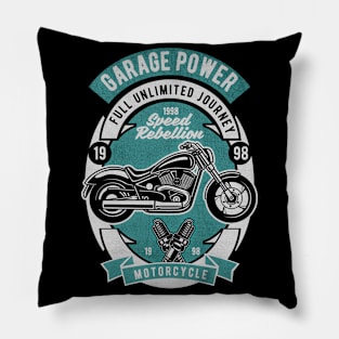 Garage Power Motorcycle Pillow