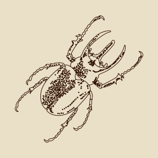 Rhinoceros beetle pointillism illustration T-Shirt