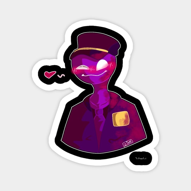 Purple guy Magnet by TheUntamed_Hyenaden