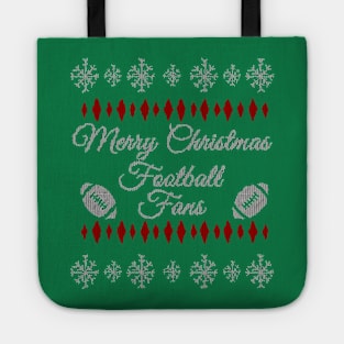 Ugly Christmas sweater Football fans Tote