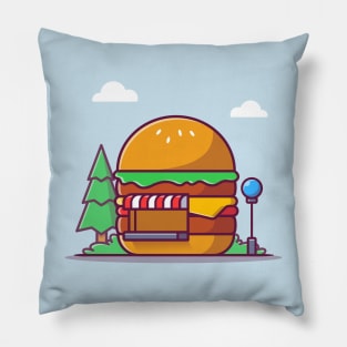 Burger Shop Pillow