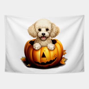 Poodle Dog inside Pumpkin #2 Tapestry