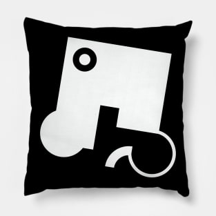 Black and White Contraption Q4N Pillow