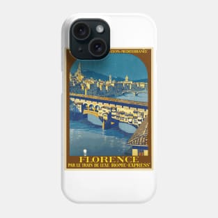 Florence, Italy - Vintage Travel Poster Design Phone Case