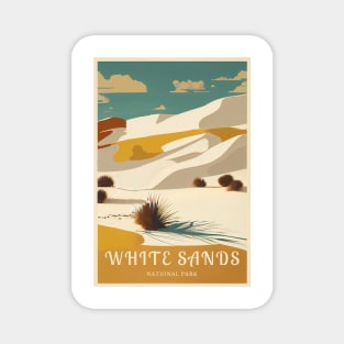 White Sands National Park Travel Poster Magnet