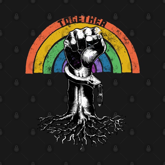 Together United Love Rainbow by Black Tee Inc