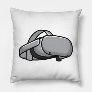 Virtual Reality Headset Glasses vector illustration. Technology object icon concept. Virtual Glasses for smartphone vector design with shadow on purple background. Pillow