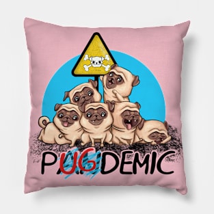 pugdemics pug pandemic dog cute and funny Pillow