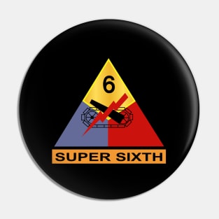 6th Armored Division - Super Sixth wo Txt Pin