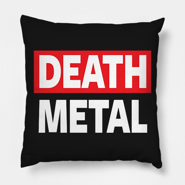 DEATH METAL Pillow by Tshirt Samurai