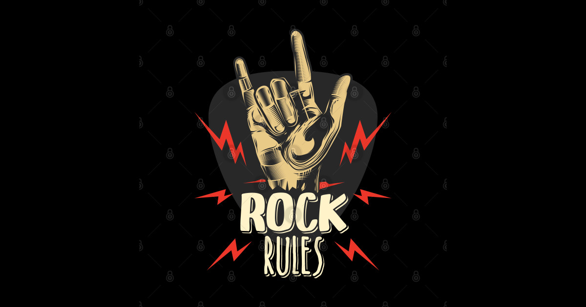 Rock Rules Rock Music Magnet TeePublic