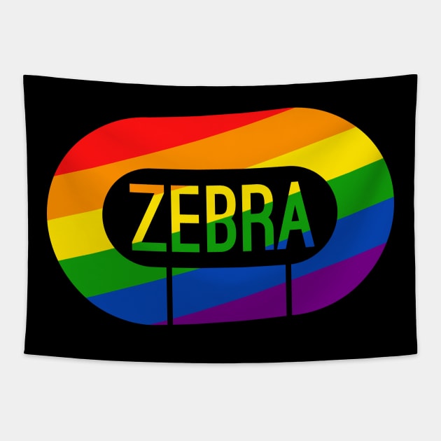 Derby Zebra Pride Tapestry by DesMoinesRD