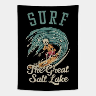 Surf The Great Salt Lake - Funny Utah Outdoor Adventure Tapestry