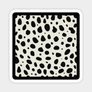 Cream and Black Cheetah Print Animal Print Magnet