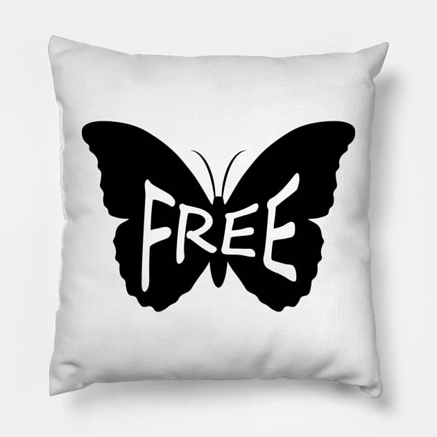 Free Butterfly Artistic Design Pillow by DinaShalash