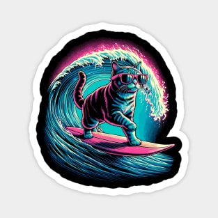 Funny Cat Surfing Gifts Funny Cat Surfer Magnet