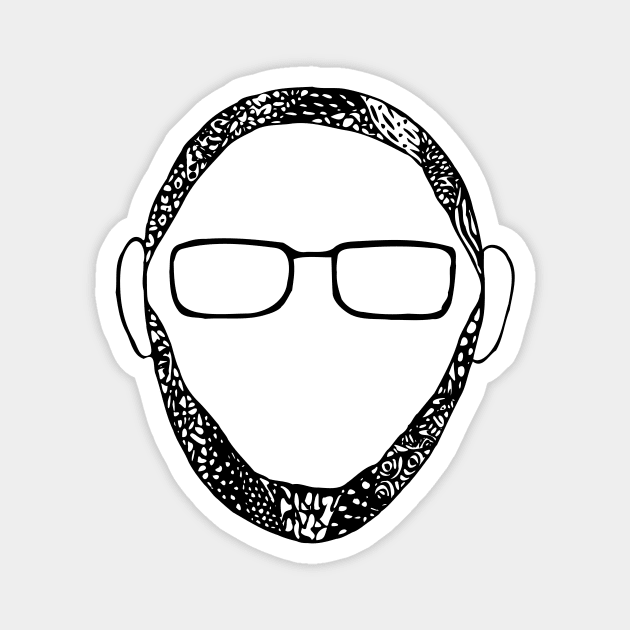 Bearded Glasses Magnet by patrickhaikalRB