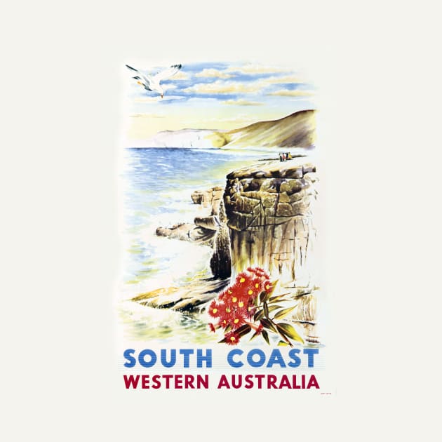 South Coast, Western Australia Vintage Poster by vintagetreasure